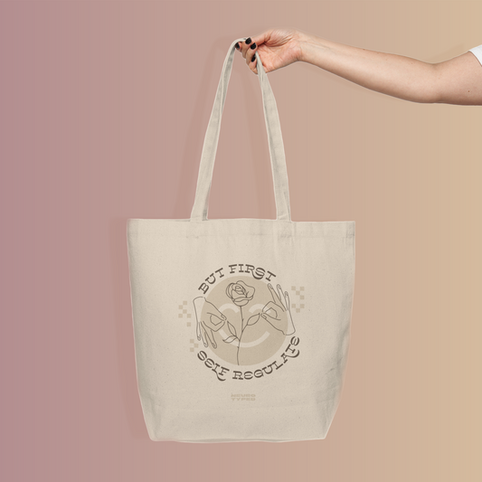 BUT FIRST... Large Canvas Tote Bag