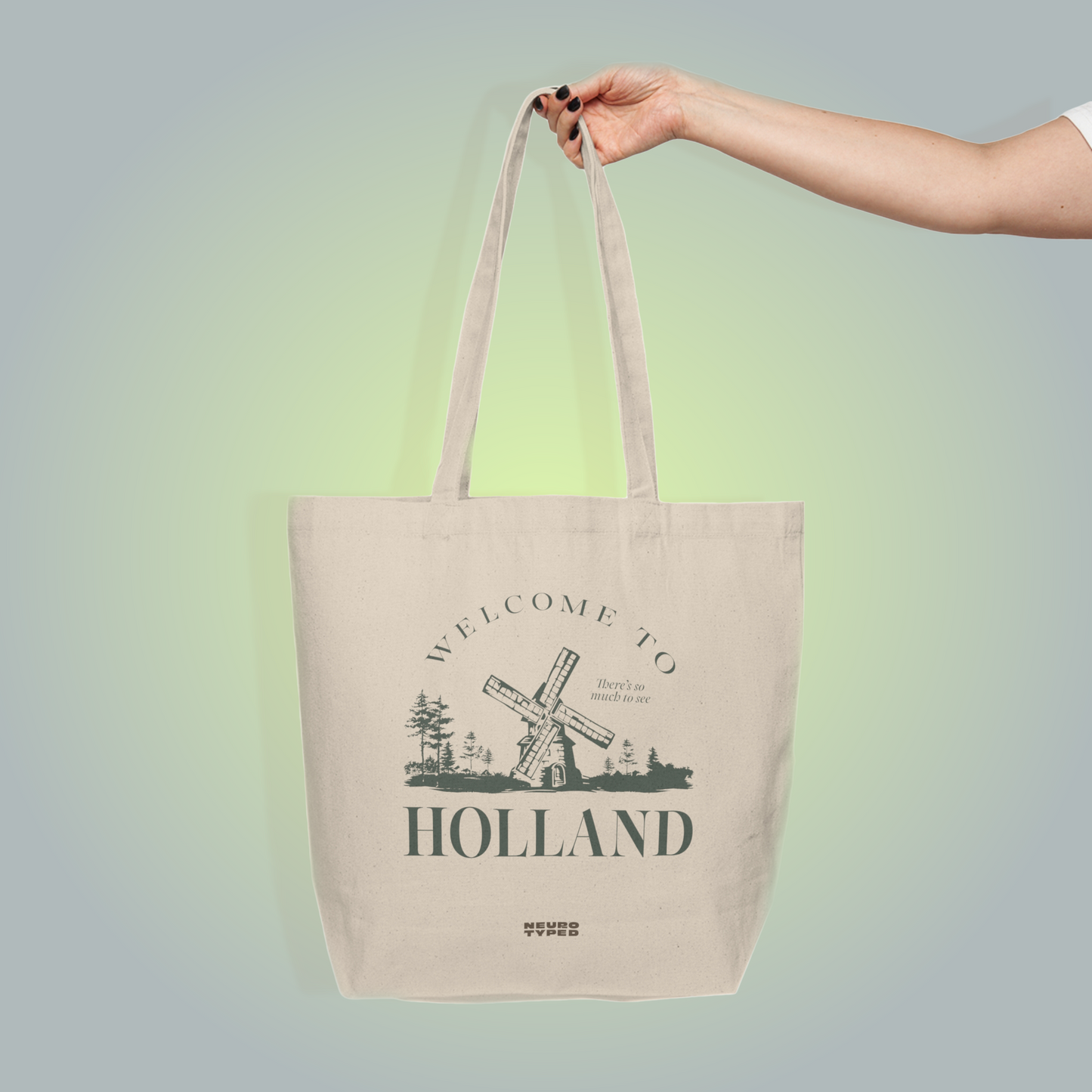 "Welcome To Holland" Large Tote Bag