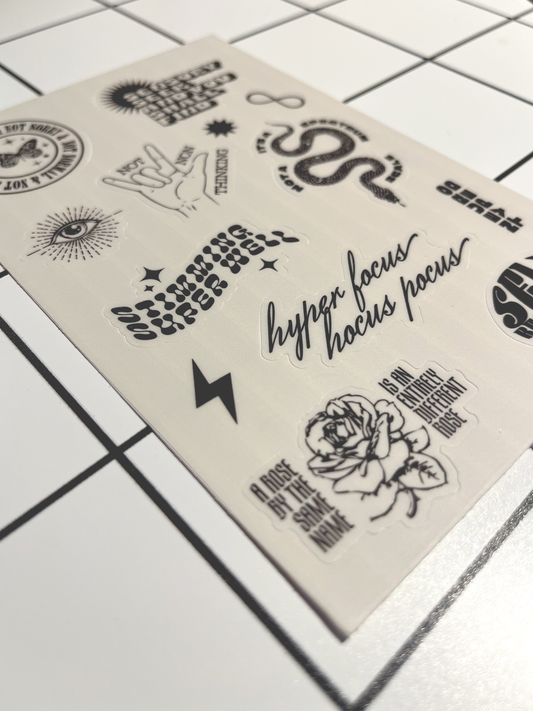 Neurotyped Sticker Sheets